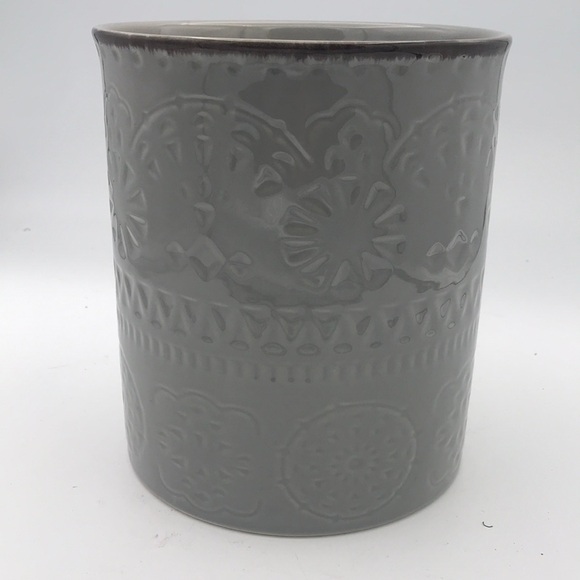 Dowan Grey Ceramic Porcelain Mandala Kitchen Utensil Holder/Wine Chiller - Picture 2 of 8
